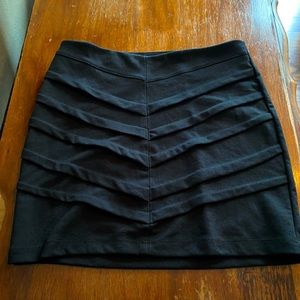 Black mini skirt